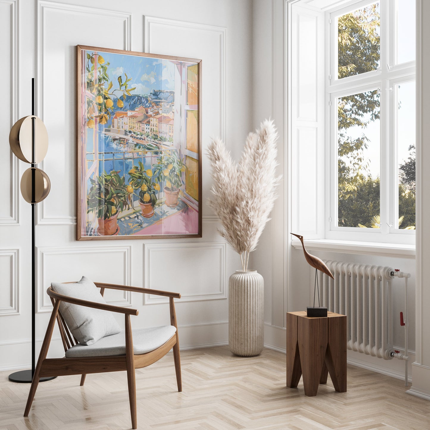 Premium Poster of Vibrant Mediterranean View with Lemons Posters