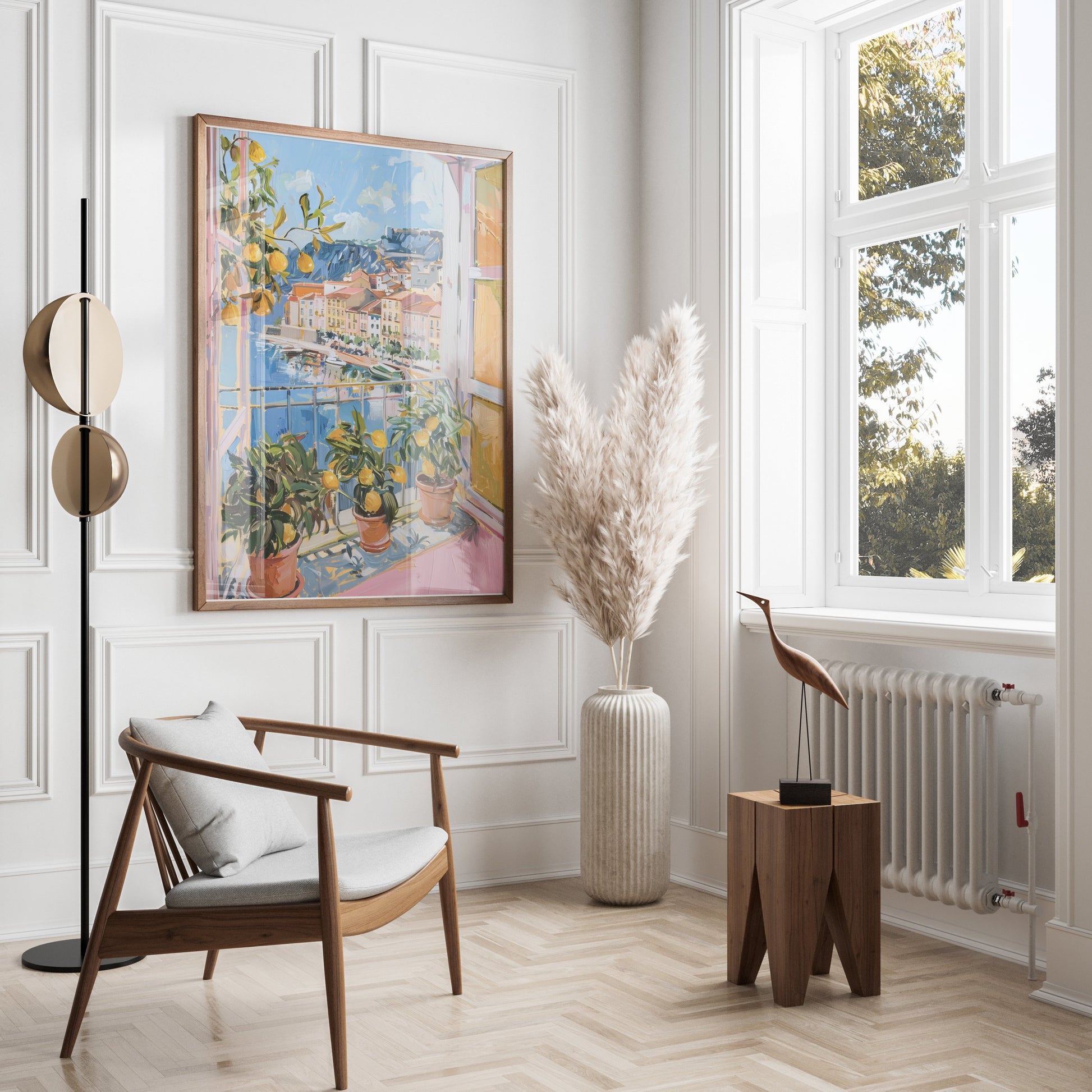 Premium Poster of Vibrant Mediterranean View with Lemons Posters