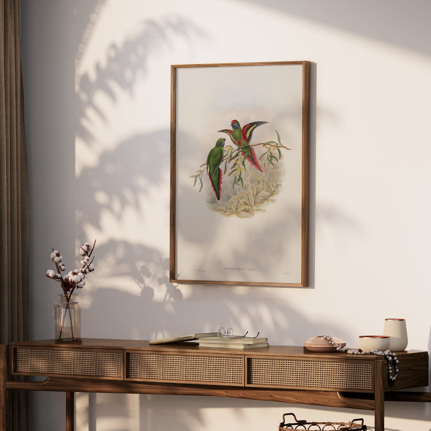 Premium Poster of Vibrant Parrot Illustration Exotic Birds Art Print Posters
