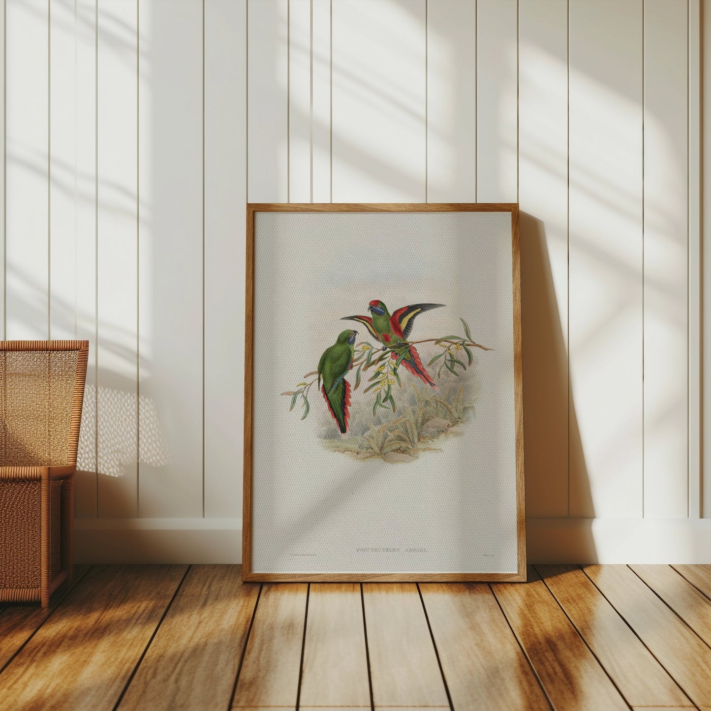 Premium Poster of Vibrant Parrot Illustration Exotic Birds Art Print Posters