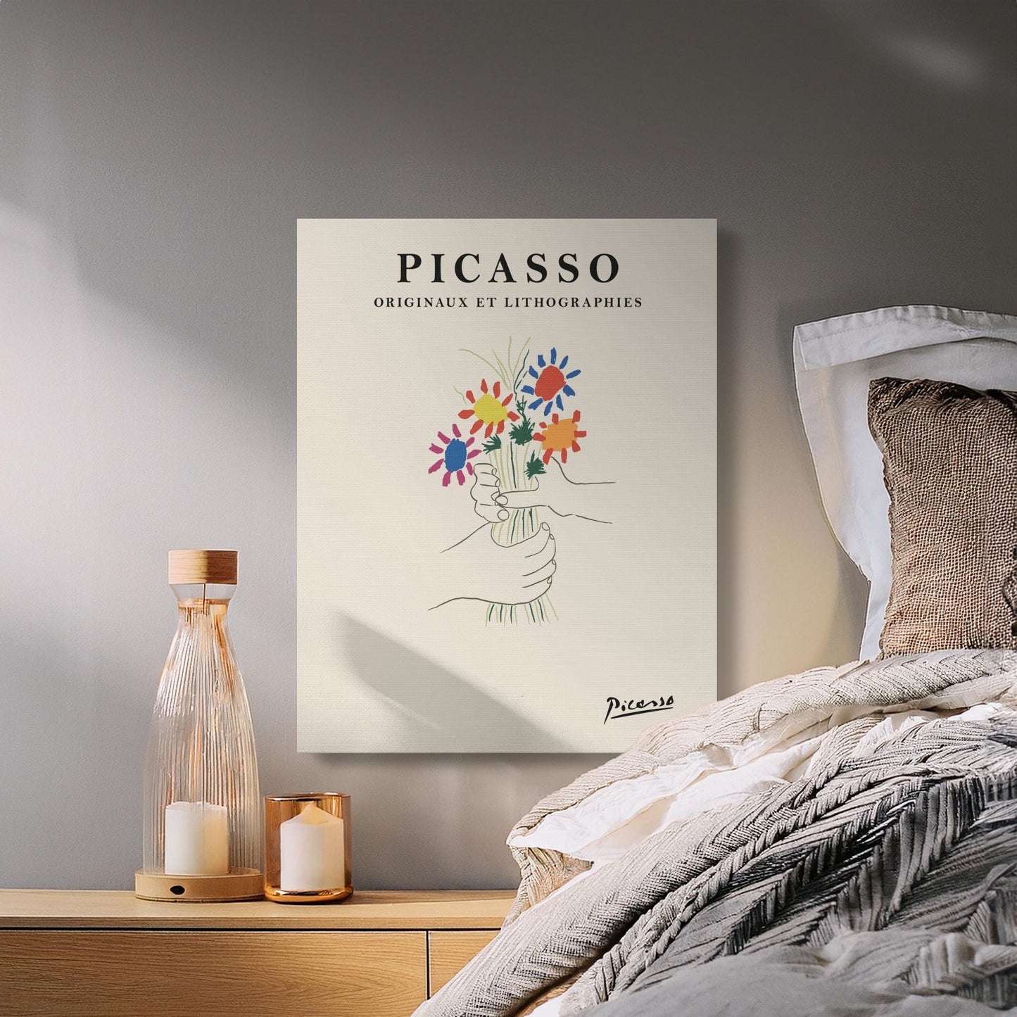 Premium Poster of Vibrant Picasso Originals and Lithographies Canvas Wraps