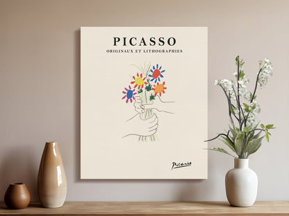 Premium Poster of Vibrant Picasso Originals and Lithographies Canvas Wraps