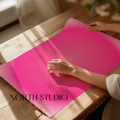 Premium Poster of Vibrant Pink Gradient Circle Art Print Posters