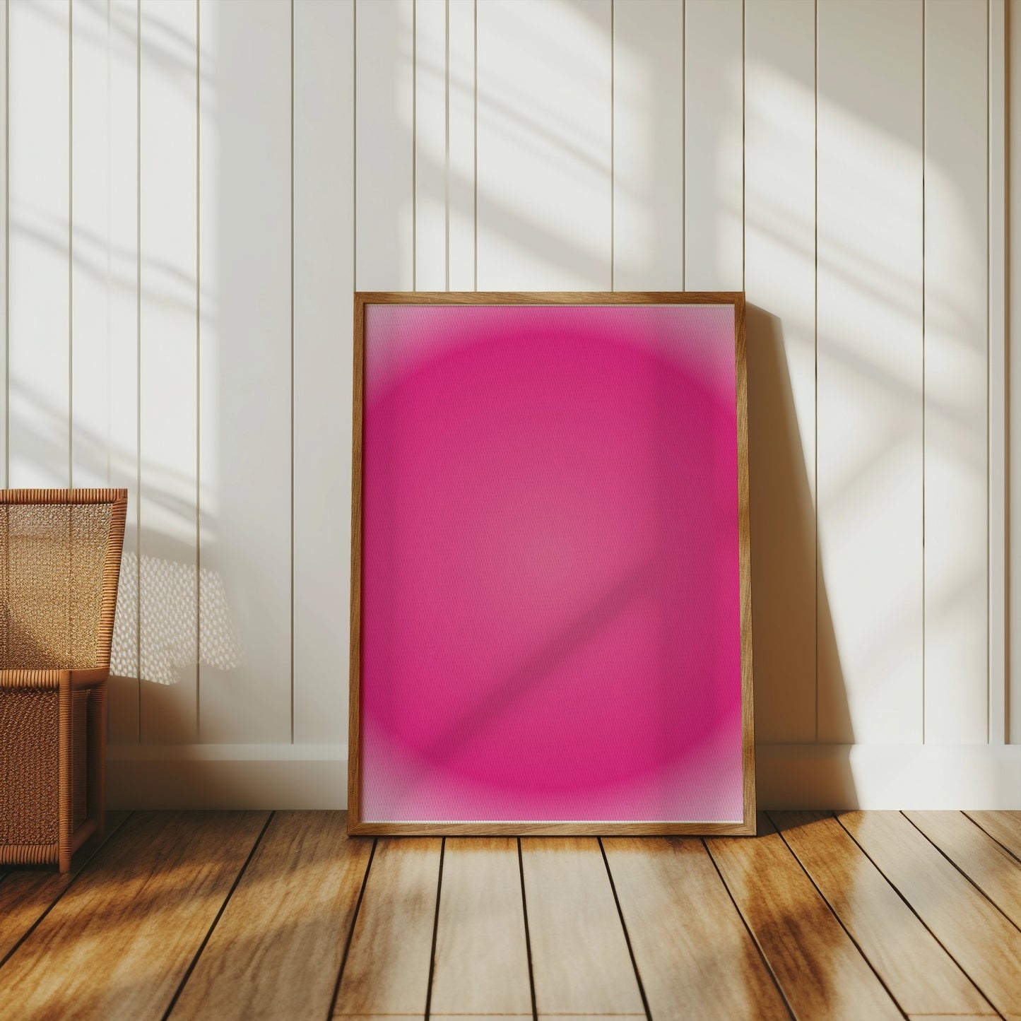 Premium Poster of Vibrant Pink Gradient Circle Art Print Posters