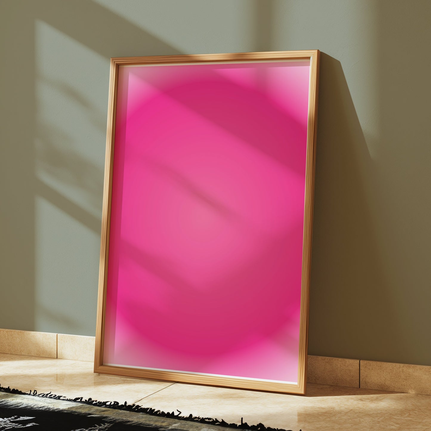 Premium Poster of Vibrant Pink Gradient Circle Art Print Posters