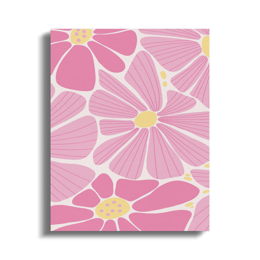 Premium Poster of Vibrant Pink Petals Floral Wall Art Canvas Wraps