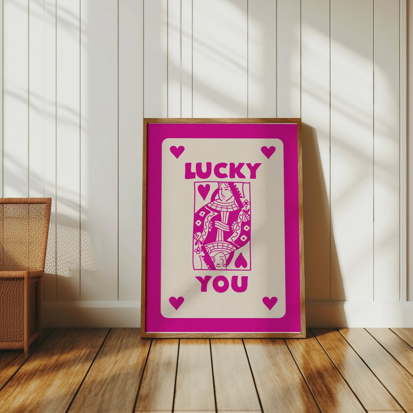 Premium Poster of Vibrant Playing Card Theme Lucky You Posters