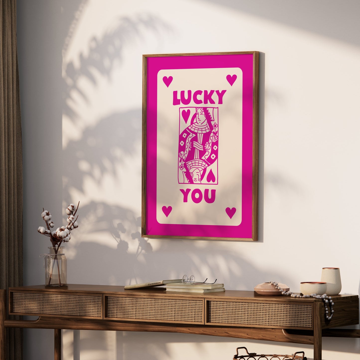 Premium Poster of Vibrant Playing Card Theme Lucky You Posters