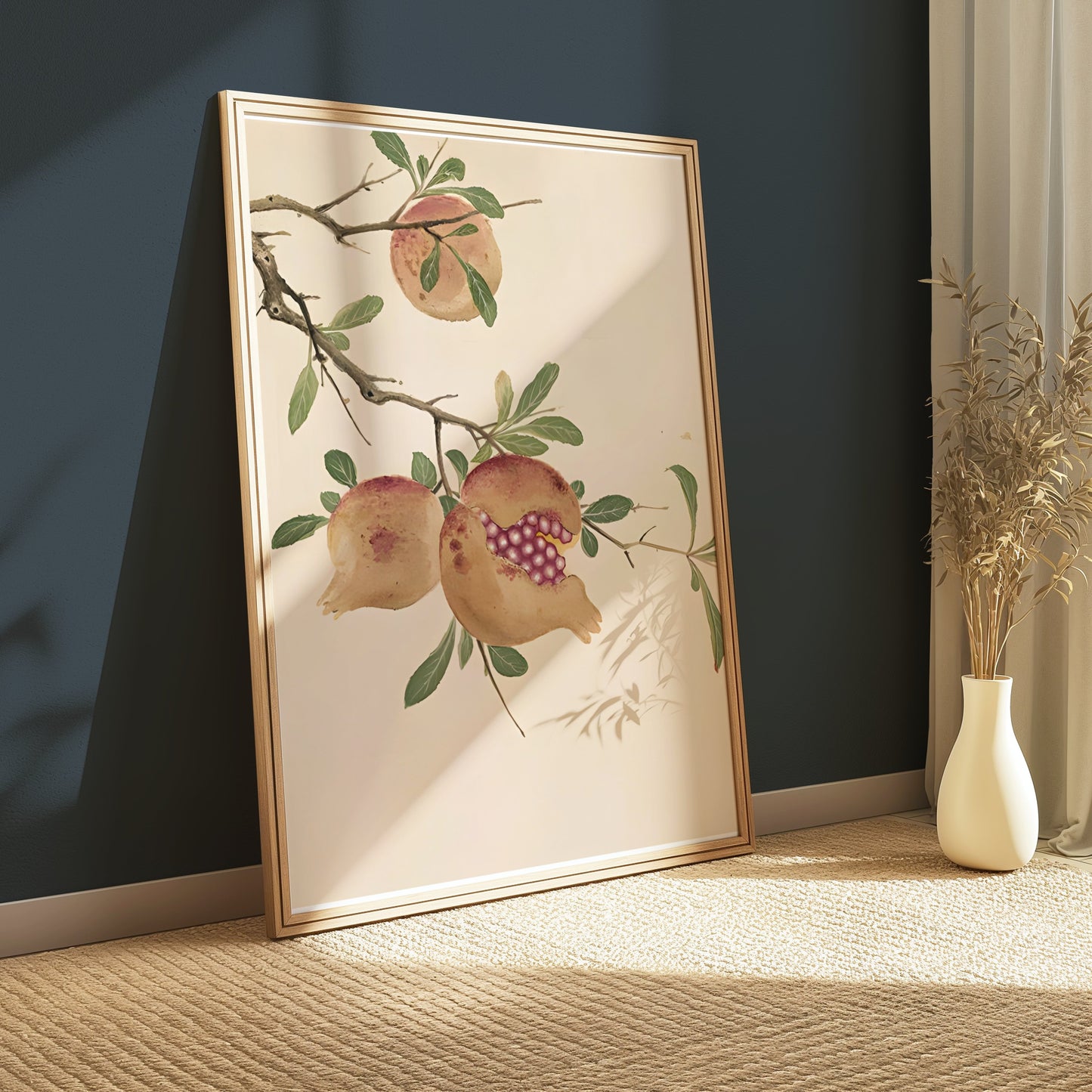 Premium Poster of Vibrant Pomegranate Botanical Wall Art Picture Posters
