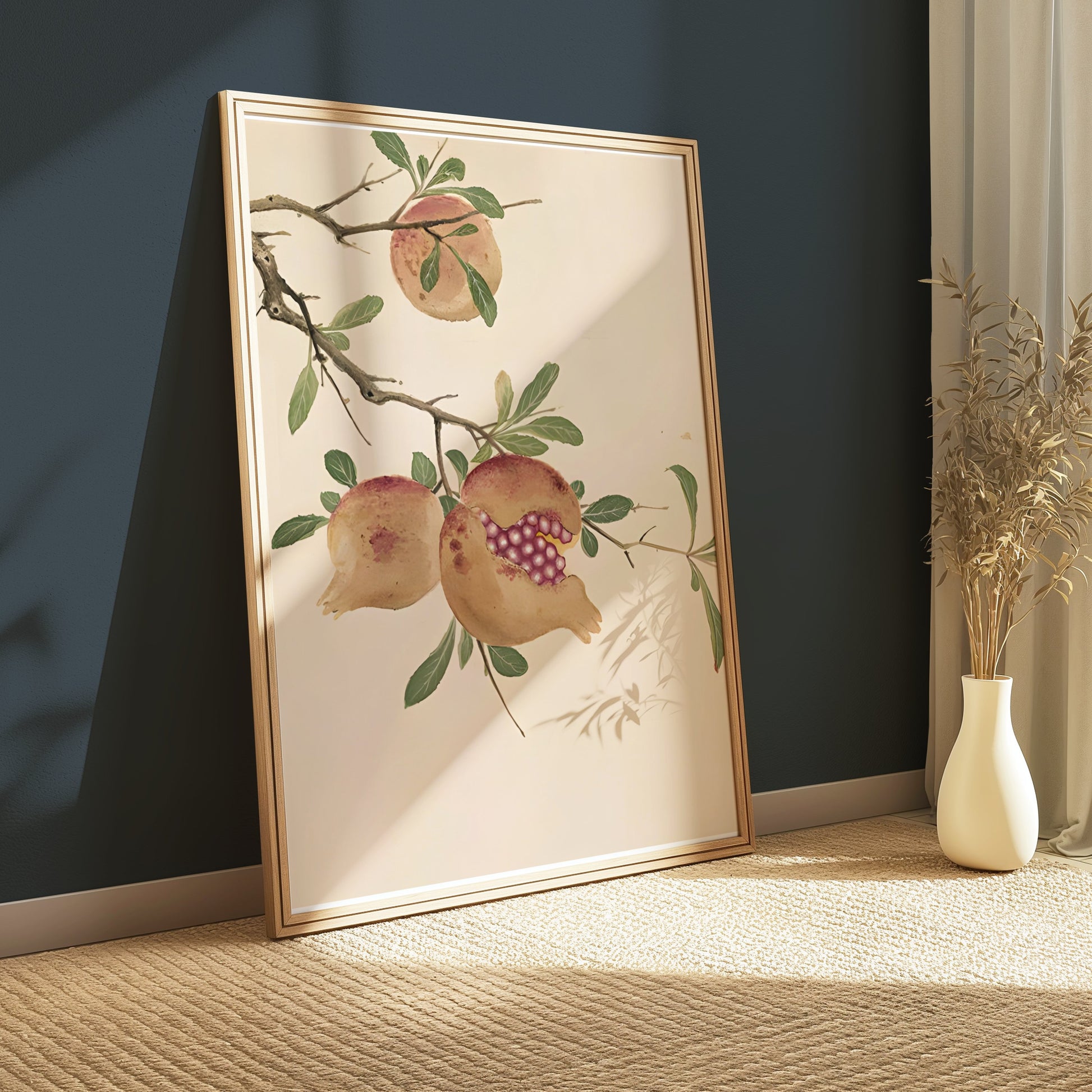 Premium Poster of Vibrant Pomegranate Botanical Wall Art Picture Posters