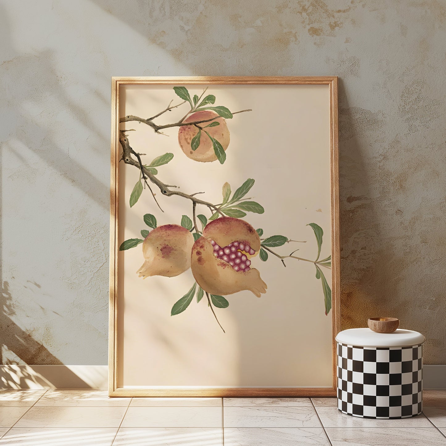 Premium Poster of Vibrant Pomegranate Botanical Wall Art Picture Posters