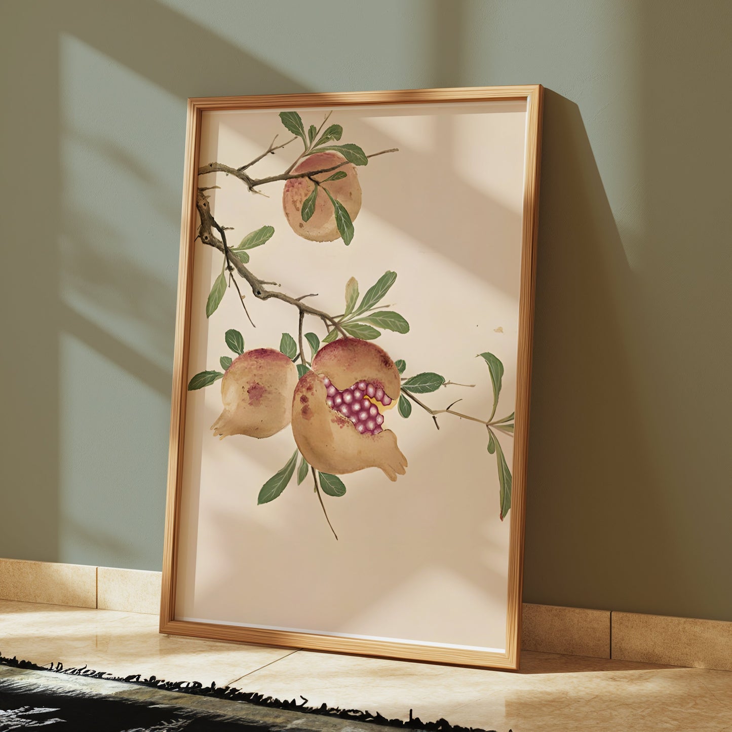 Premium Poster of Vibrant Pomegranate Botanical Wall Art Picture Posters