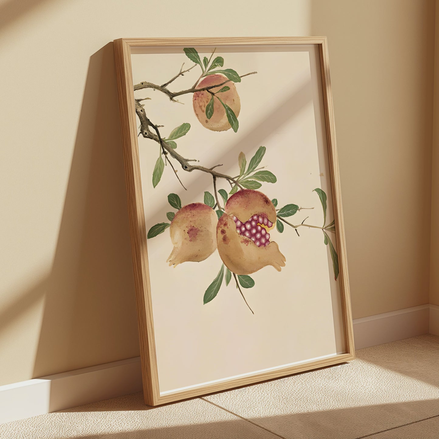 Premium Poster of Vibrant Pomegranate Botanical Wall Art Picture Posters