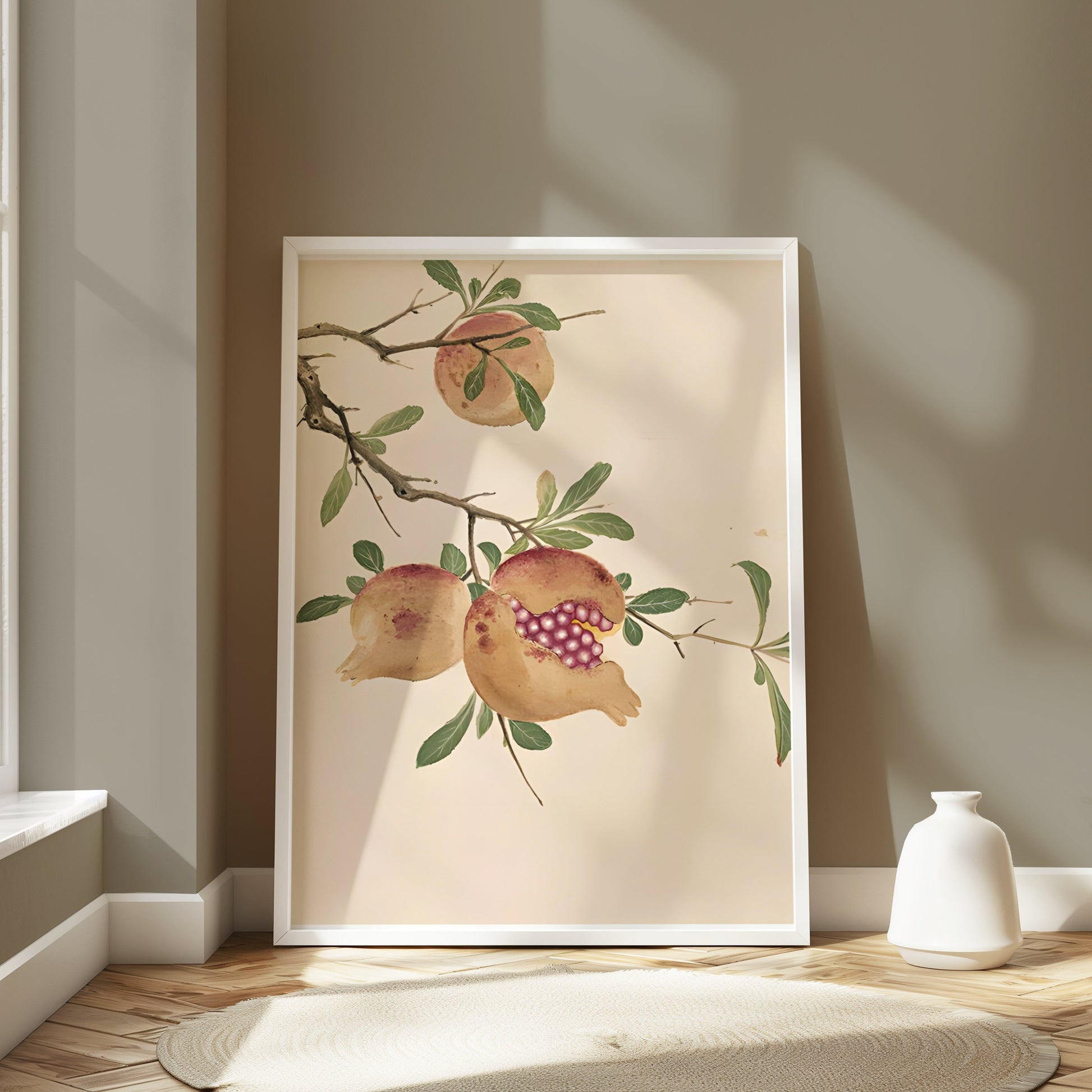 Premium Poster of Vibrant Pomegranate Botanical Wall Art Picture Posters