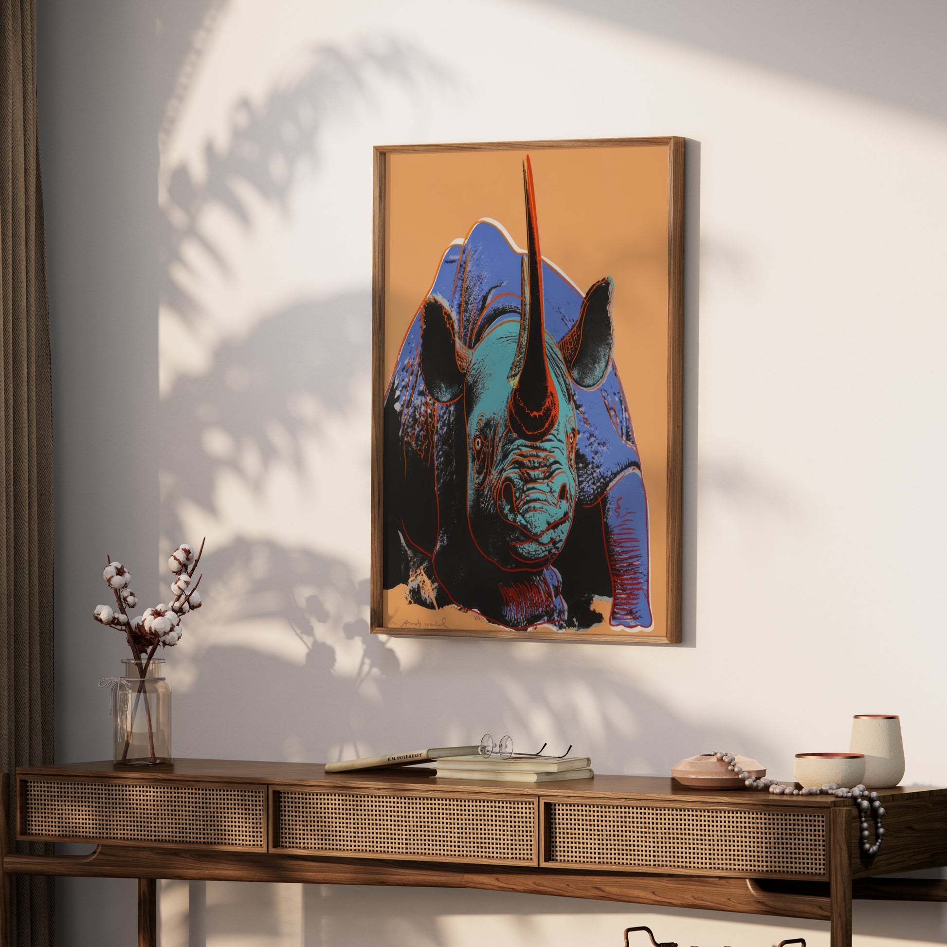 Premium Poster of Vibrant Pop Art Rhino Painting Colorful Wall Art Posters
