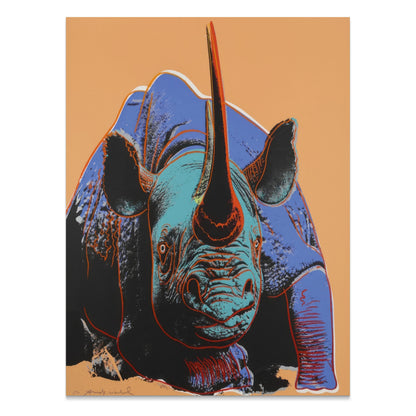 Premium Poster of Vibrant Pop Art Rhino Painting Colorful Wall Art Posters