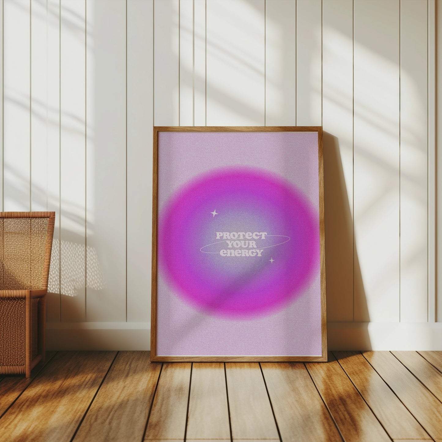 Premium Poster of Vibrant Purple Protect Your Energy Inspirational Posters