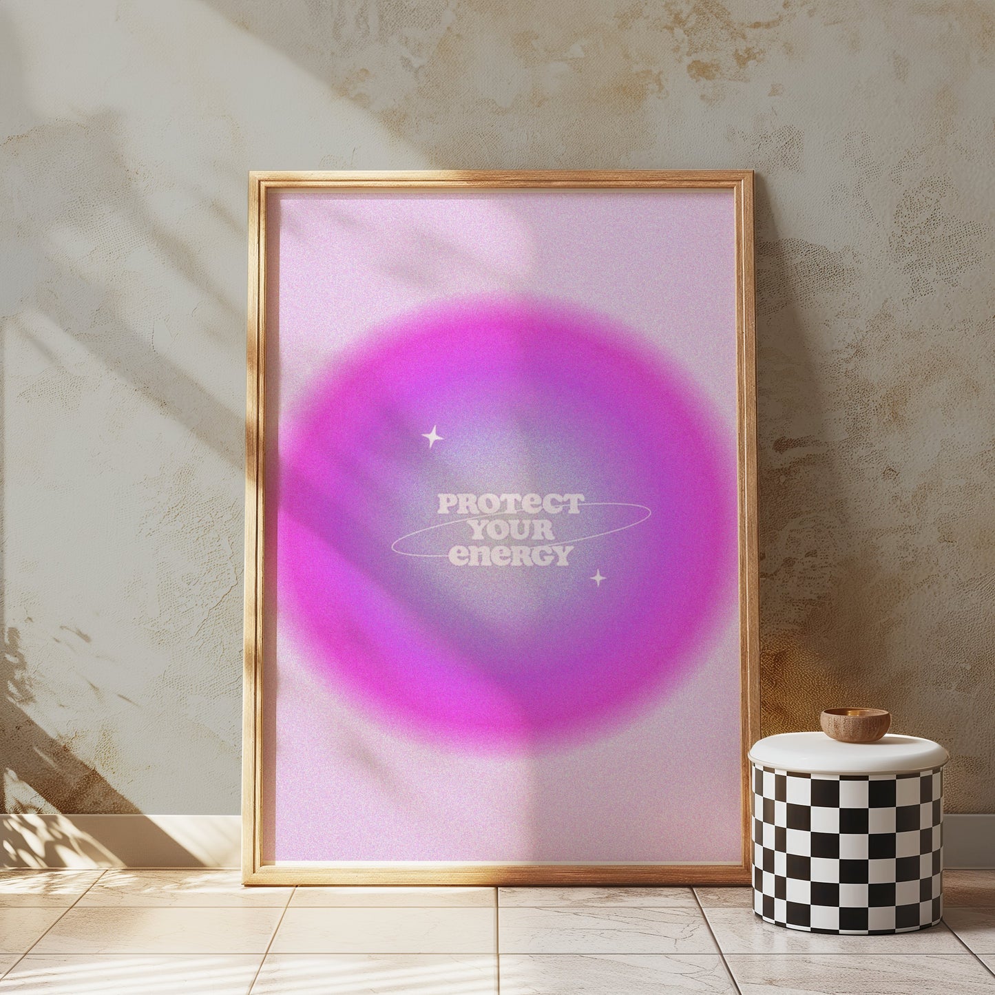 Premium Poster of Vibrant Purple Protect Your Energy Inspirational Posters