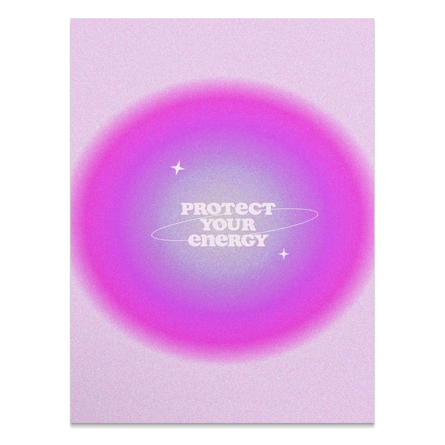 Premium Poster of Vibrant Purple Protect Your Energy Inspirational Posters