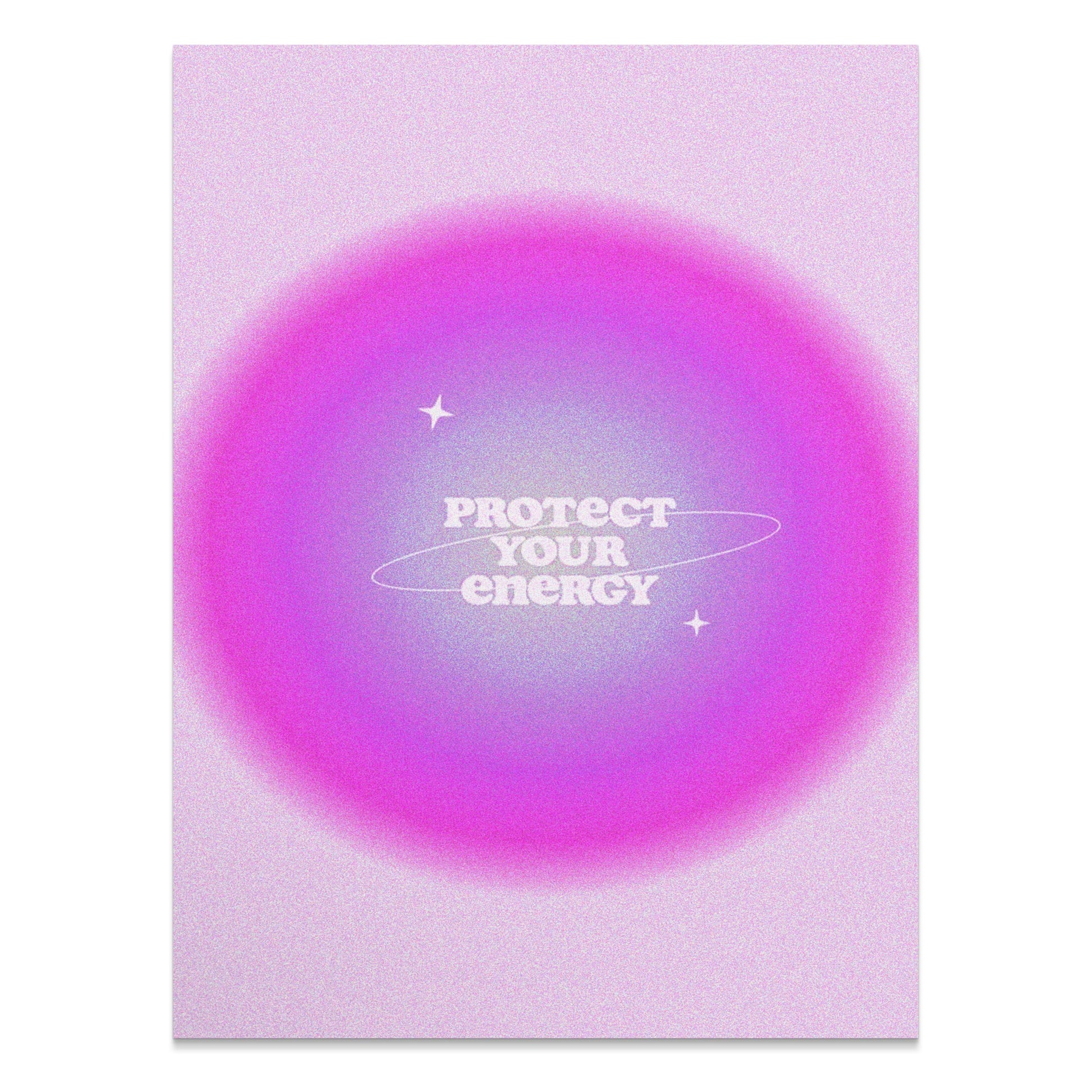 Premium Poster of Vibrant Purple Protect Your Energy Inspirational Posters