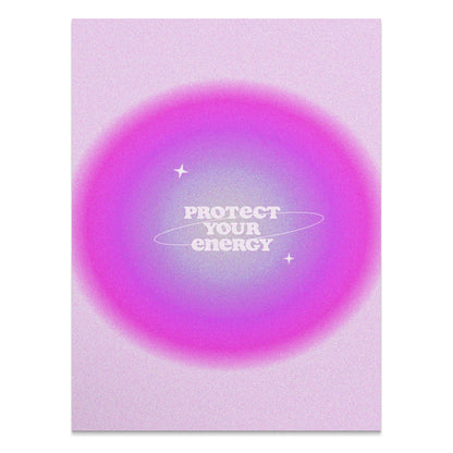 Premium Poster of Vibrant Purple Protect Your Energy Inspirational Posters