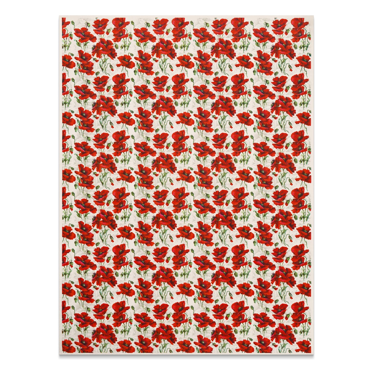 Premium Poster of Vibrant Red Poppy Flower Pattern Art Wall Posters