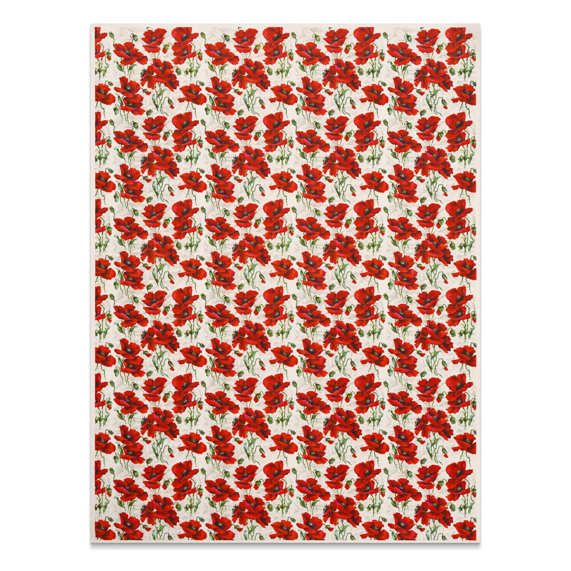 Premium Poster of Vibrant Red Poppy Flower Pattern Art Wall Posters