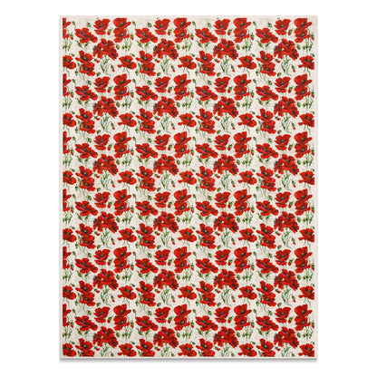 Premium Poster of Vibrant Red Poppy Flower Pattern Art Wall Posters