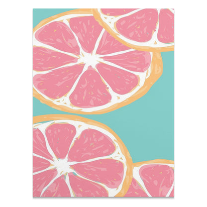 Premium Poster of Vibrant Sliced Grapefruit Art Print Colorful Posters