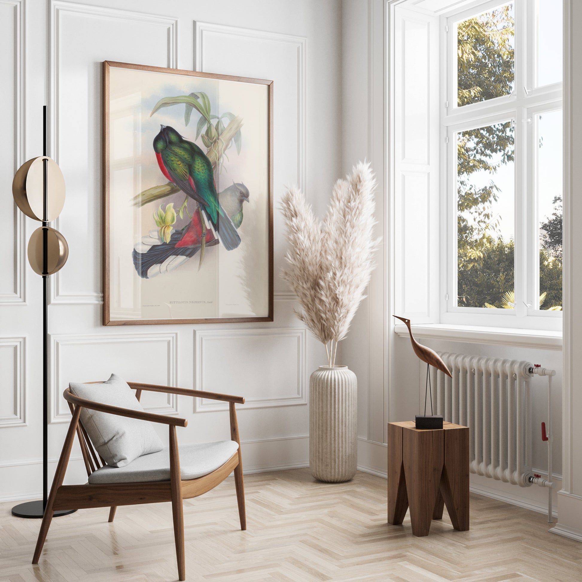 Premium Poster of Vibrant Tropical Birds Illustration Art Posters