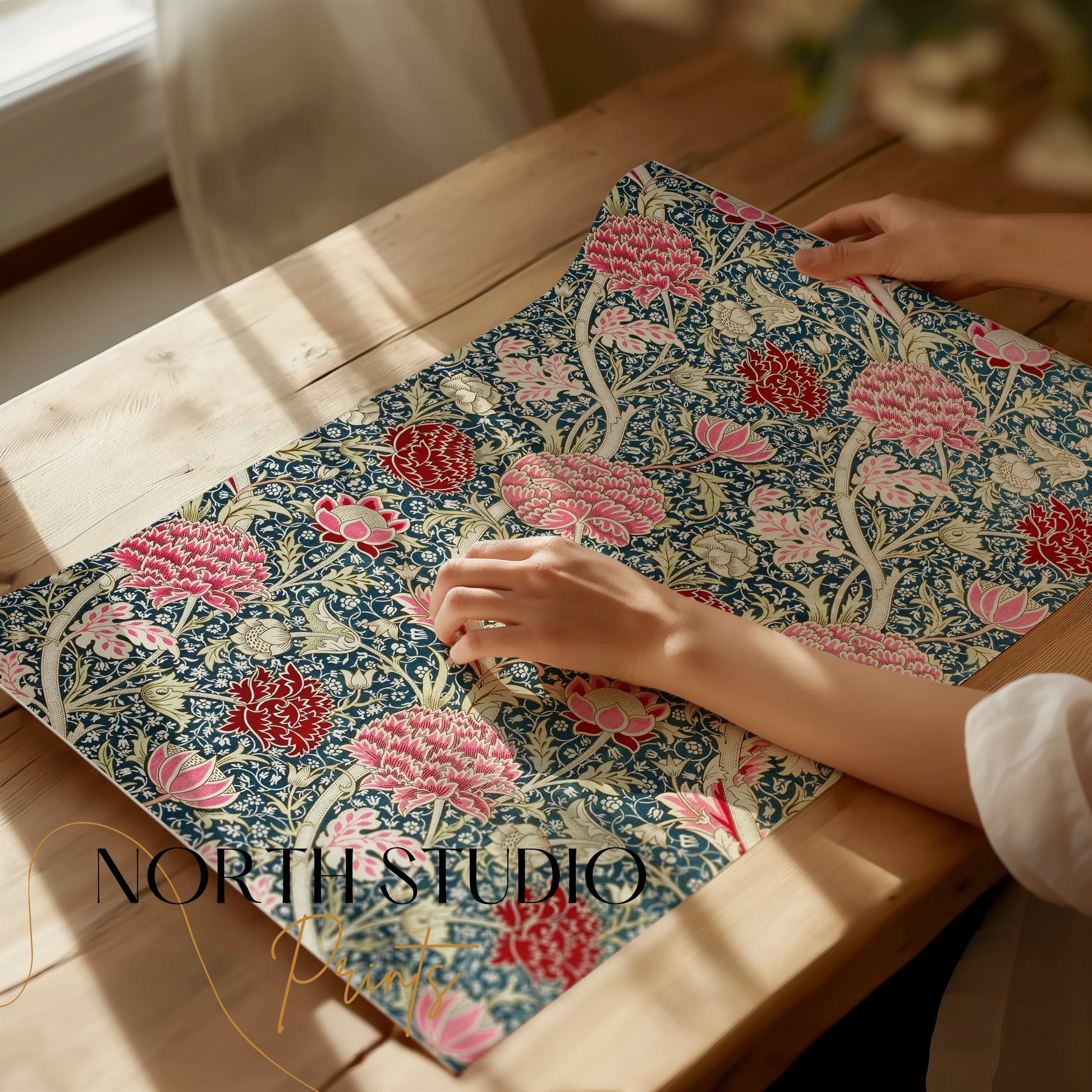 Premium Poster of Vibrant William Morris Floral Design Art Print Posters