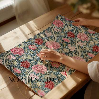 Premium Poster of Vibrant William Morris Floral Design Art Print Posters