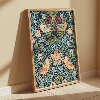 Premium Poster of Vibrant William Morris Strawberry Thief Posters