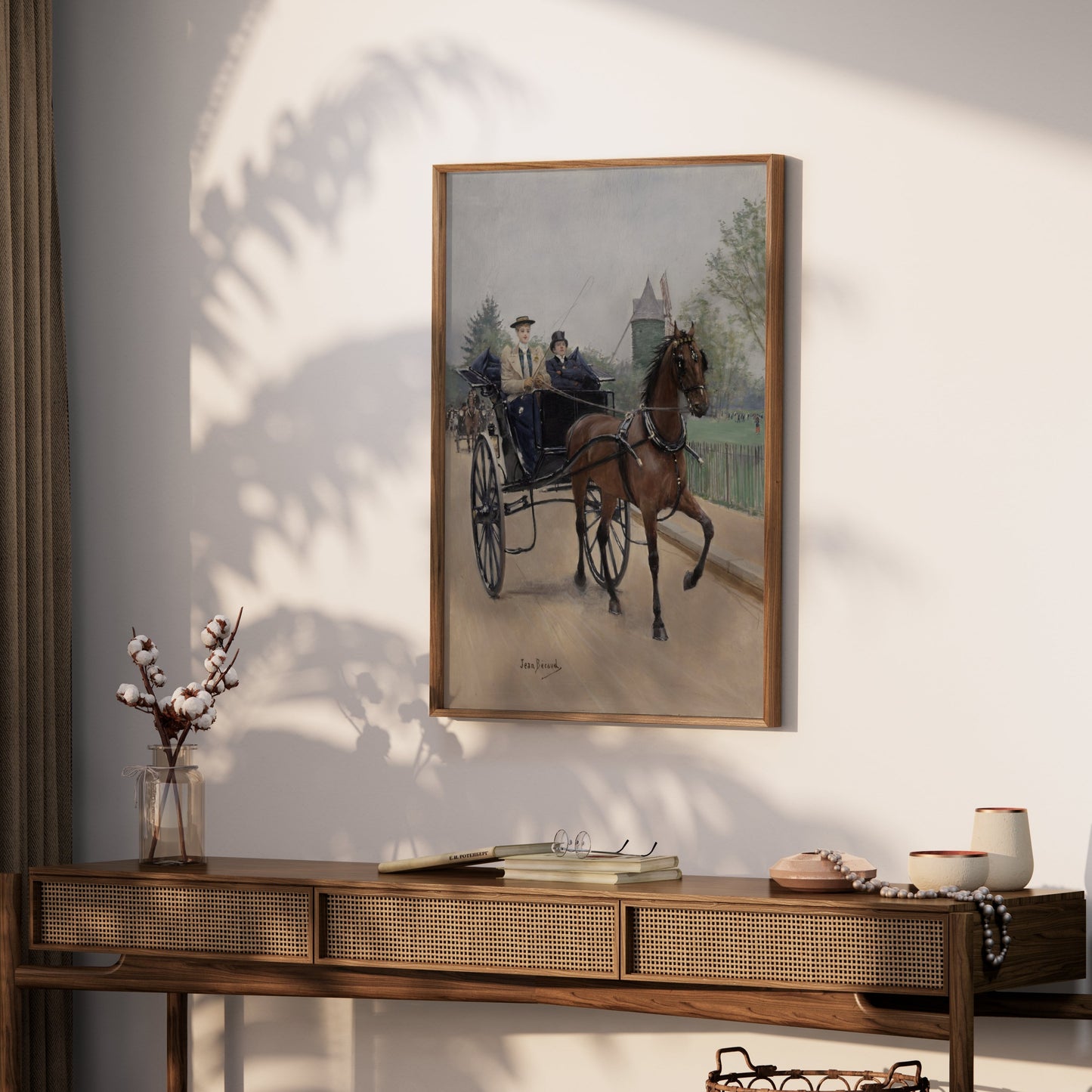 Premium Poster of Victorian Horse Carriage With Driver And Boy Posters