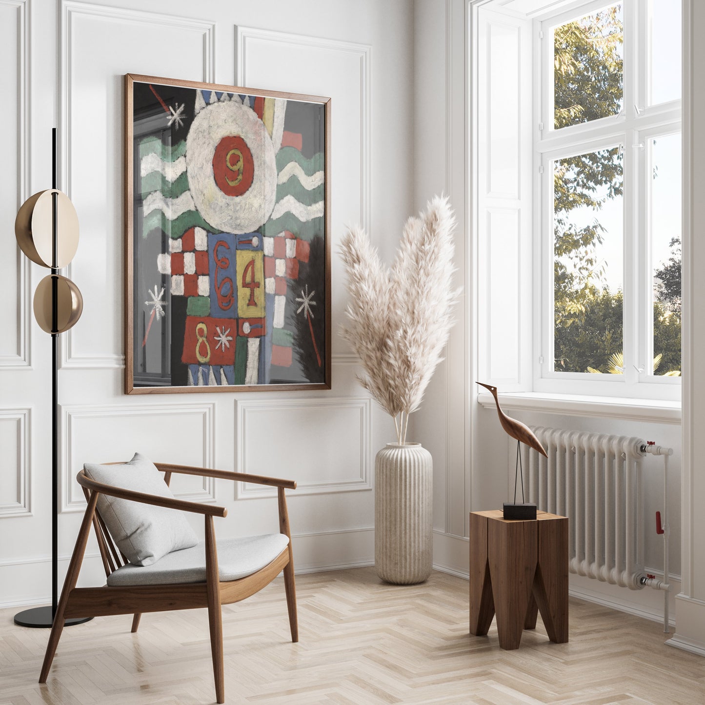 Premium Poster of Vintage Abstract Poster with Numerical Artwork Posters