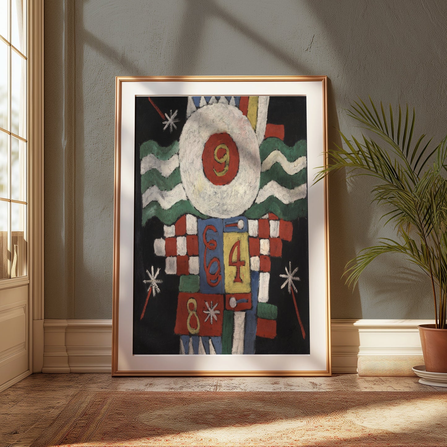 Premium Poster of Vintage Abstract Poster with Numerical Artwork Posters