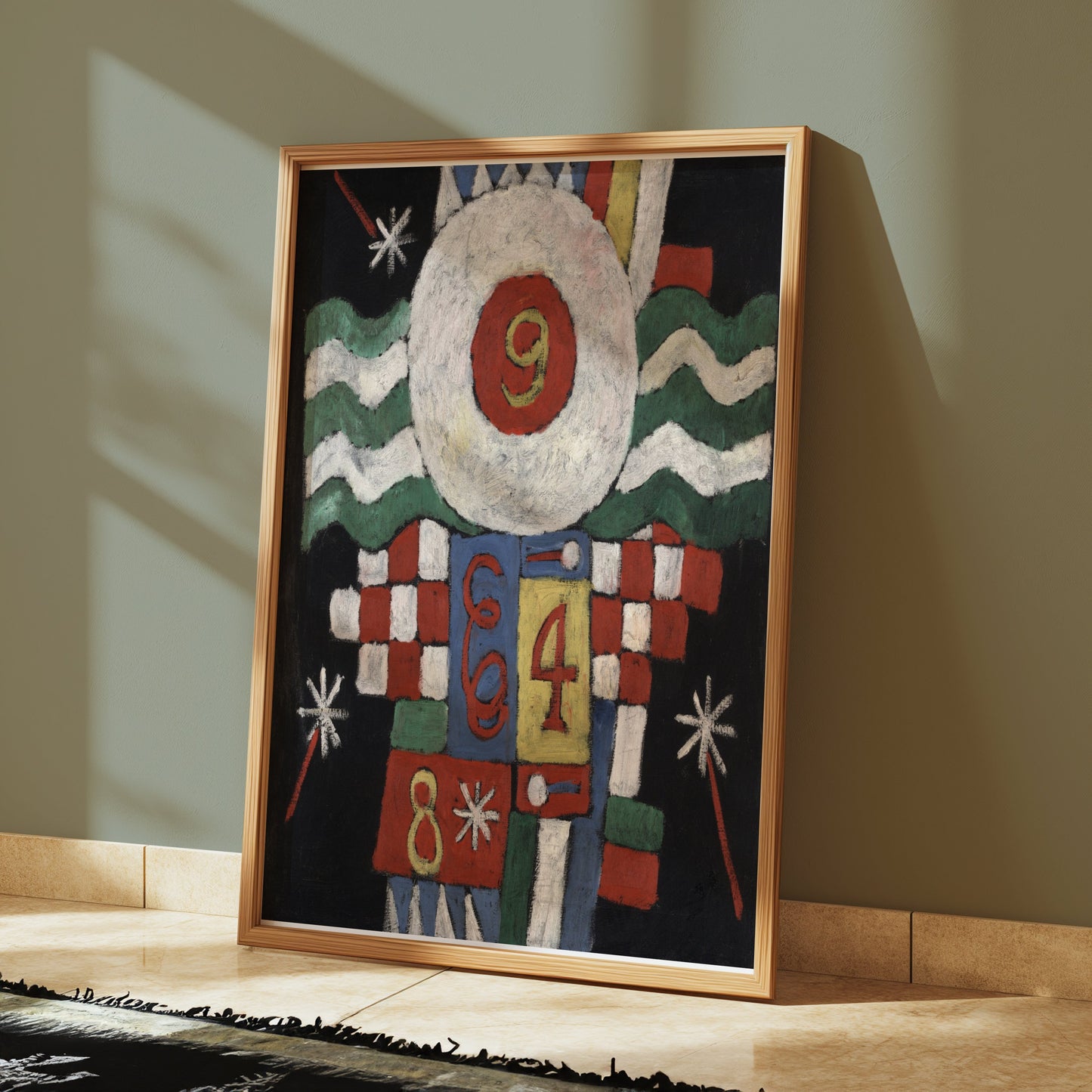 Premium Poster of Vintage Abstract Poster with Numerical Artwork Posters