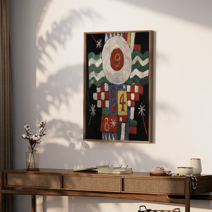 Premium Poster of Vintage Abstract Poster with Numerical Artwork Posters