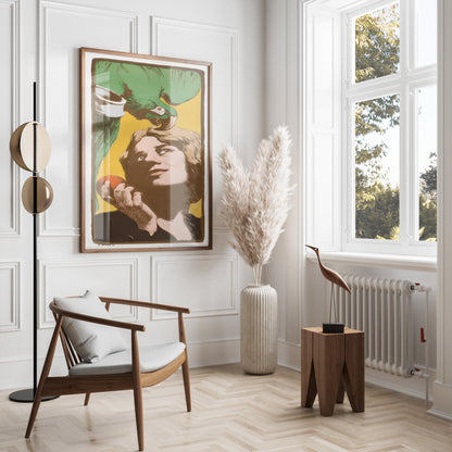 Premium Poster of Vintage Art Nouveau Style Woman with Parrot Posters