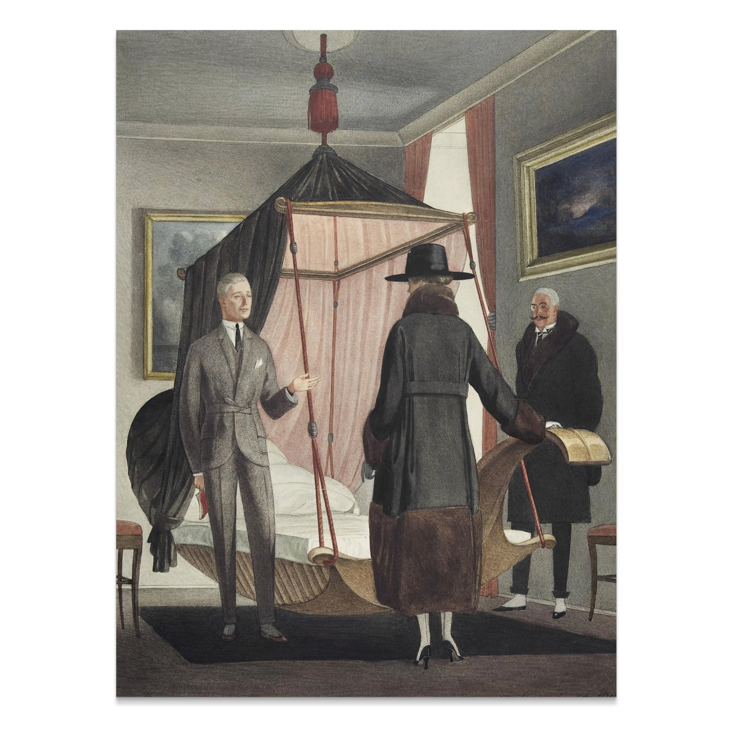 Premium Poster of Vintage Art of Elegant Interior Design Posters