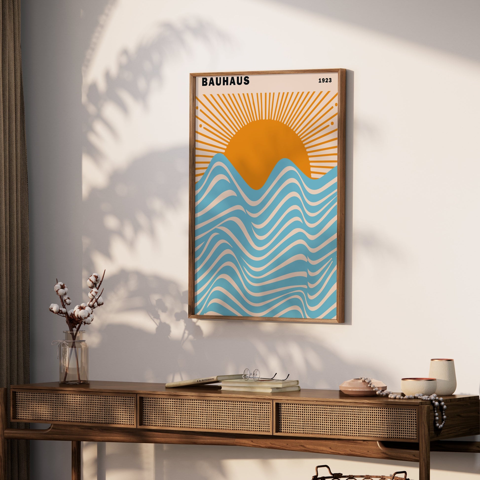Premium Poster of Vintage Bauhaus 1923 Sunrise Wave Art Posters