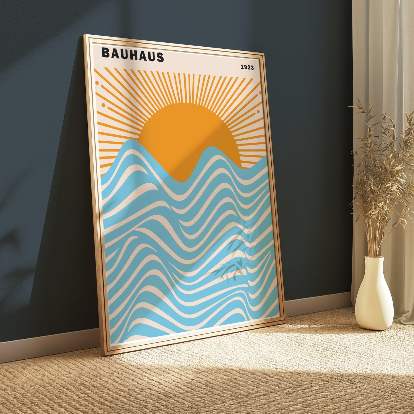 Premium Poster of Vintage Bauhaus 1923 Sunrise Wave Art Posters