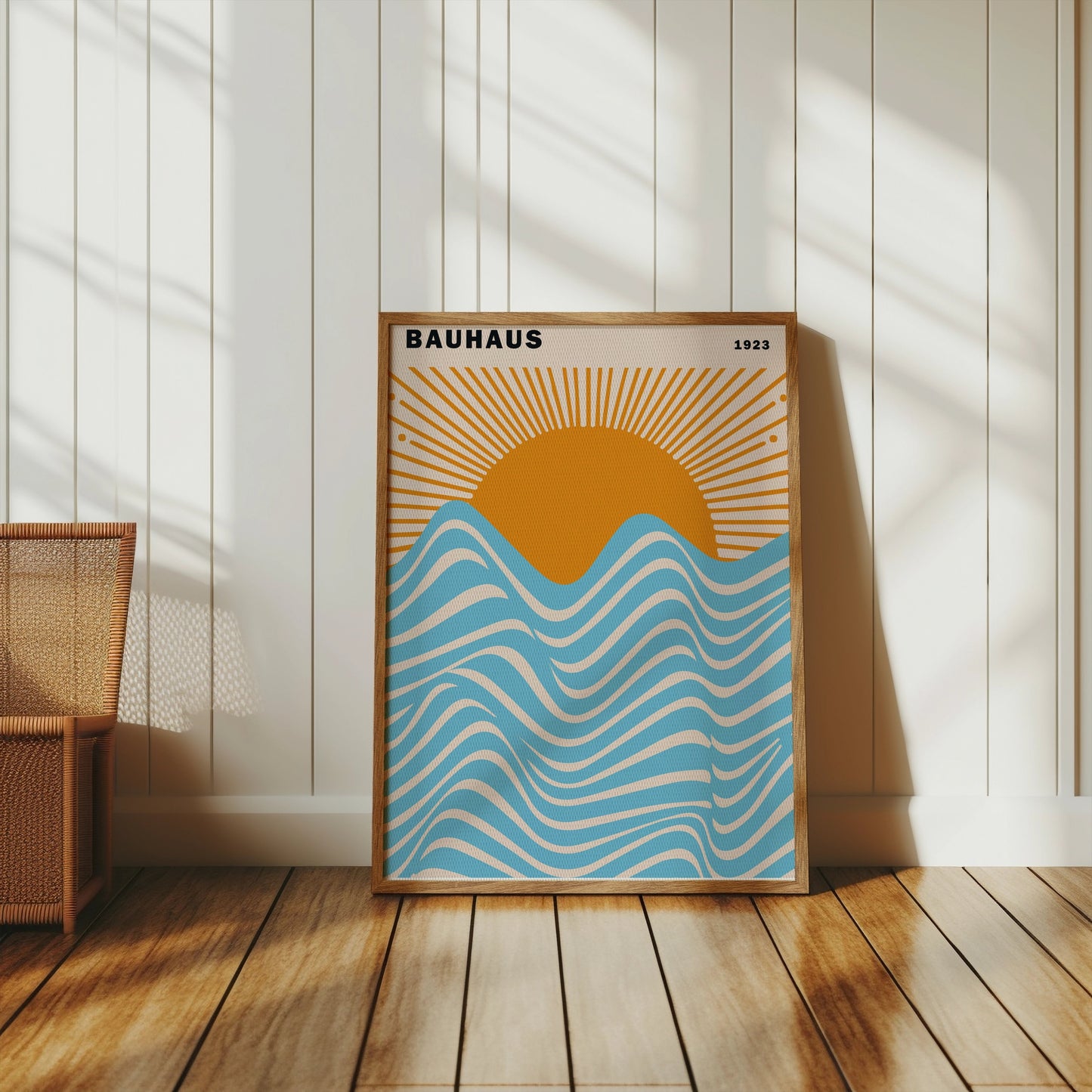 Premium Poster of Vintage Bauhaus 1923 Sunrise Wave Art Posters
