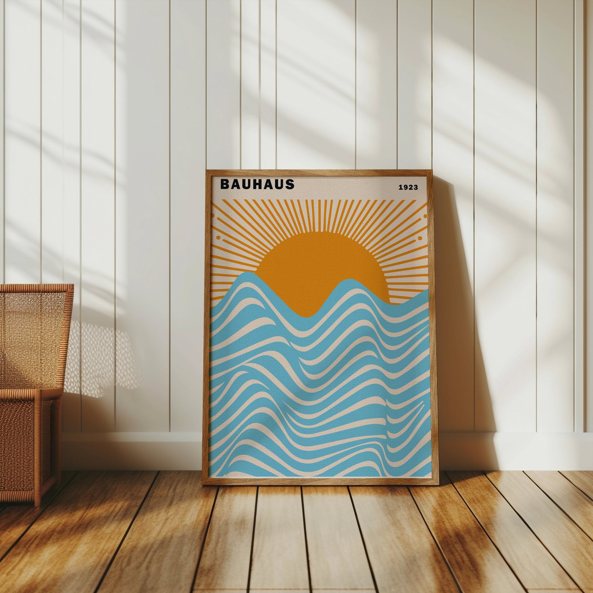 Premium Poster of Vintage Bauhaus 1923 Sunrise Wave Art Posters