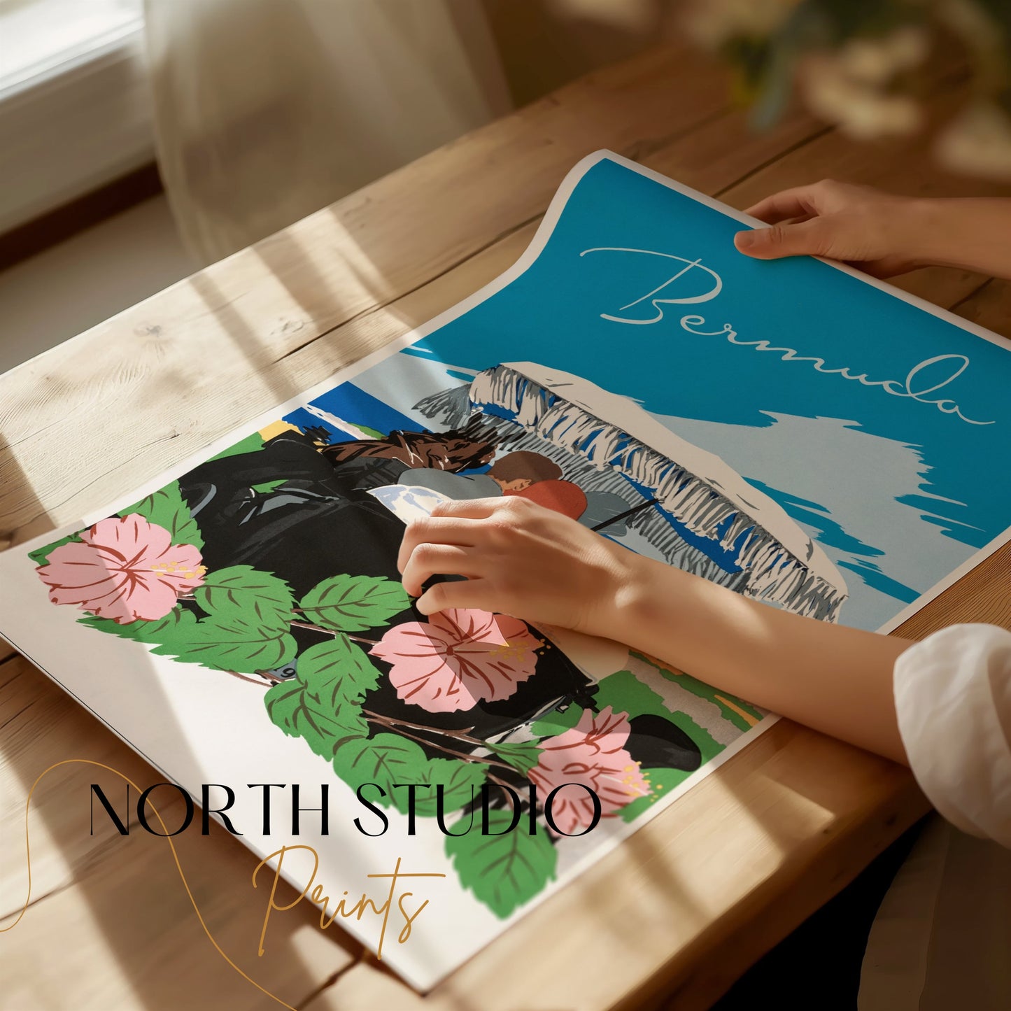 Premium Poster of Vintage Bermuda Romantic Scenic Travel Art Posters