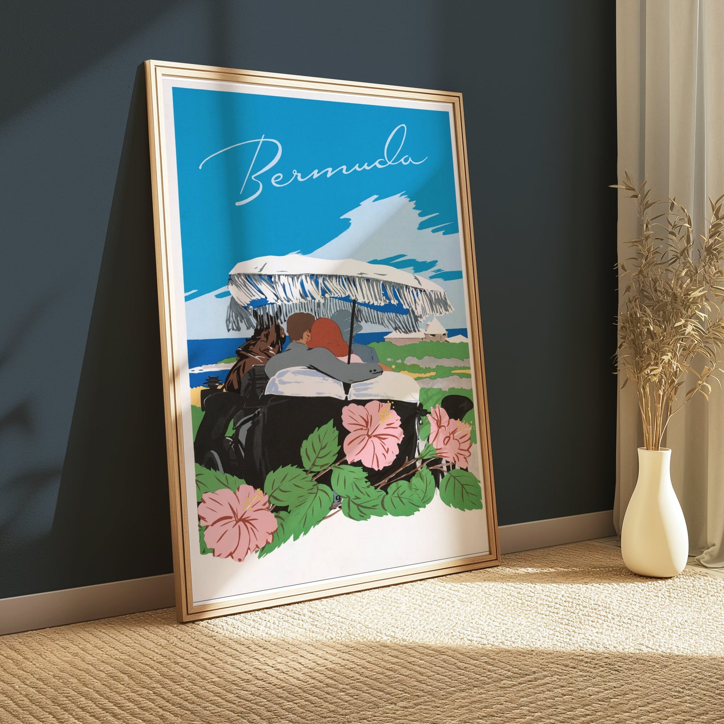 Premium Poster of Vintage Bermuda Romantic Scenic Travel Art Posters