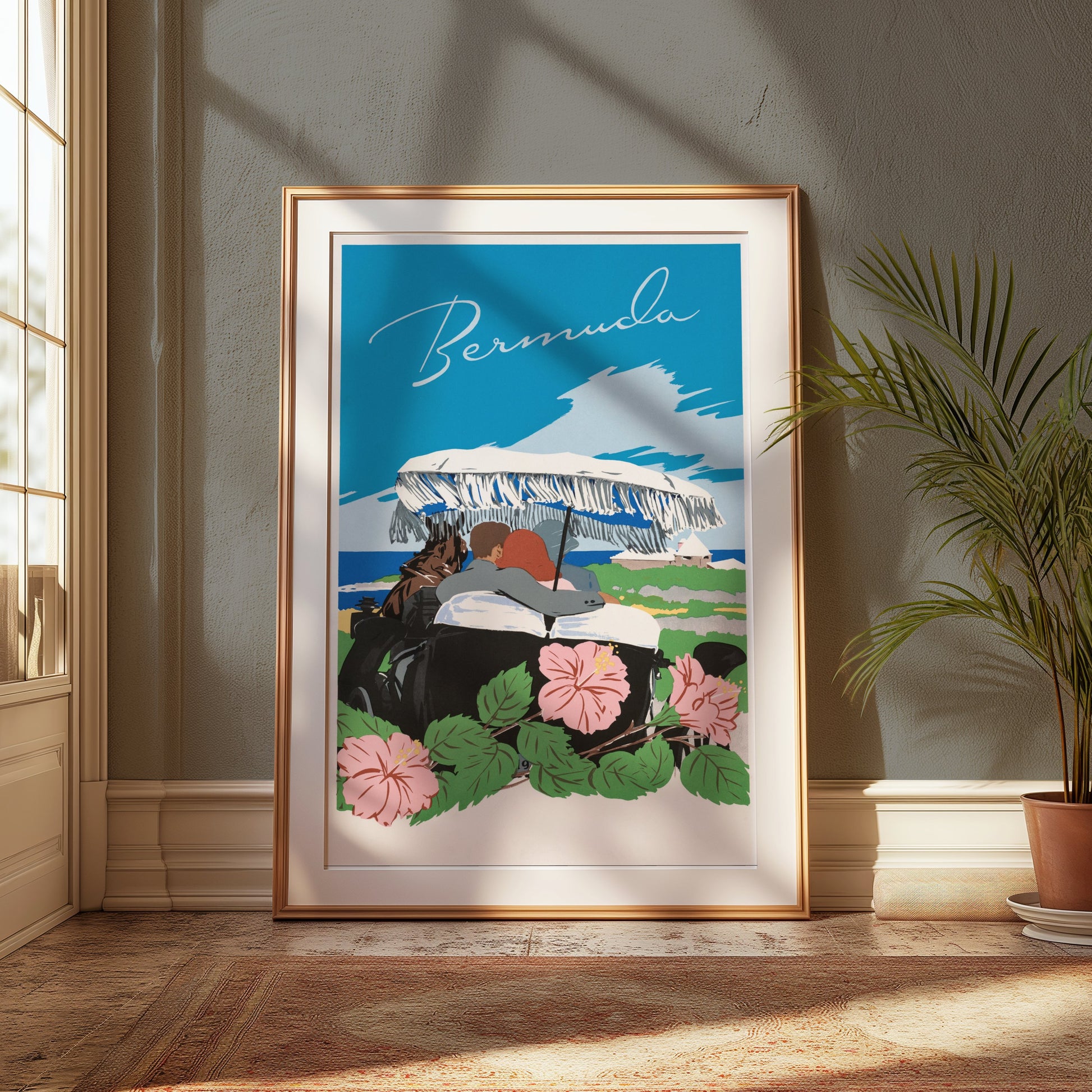 Premium Poster of Vintage Bermuda Romantic Scenic Travel Art Posters