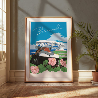 Premium Poster of Vintage Bermuda Romantic Scenic Travel Art Posters