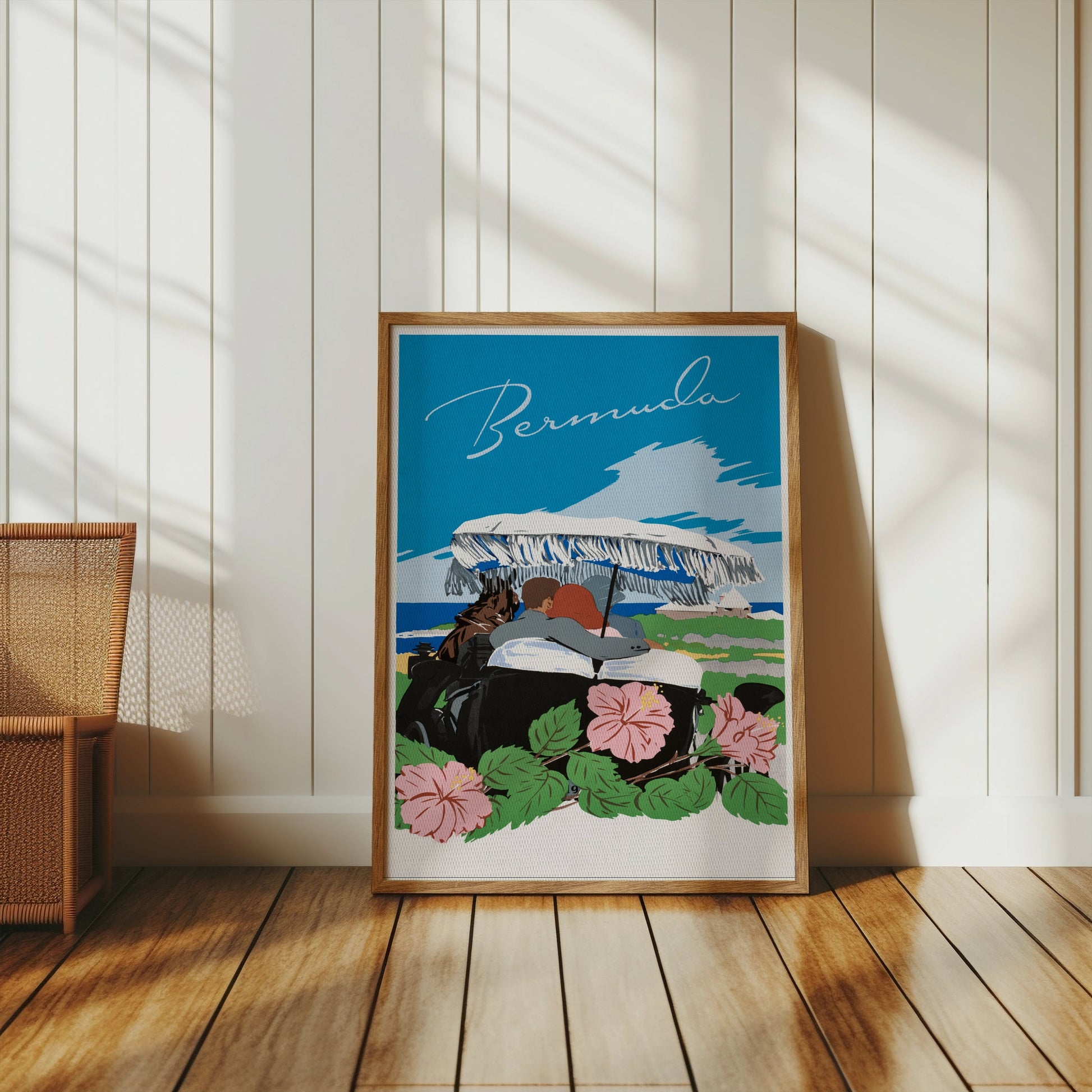 Premium Poster of Vintage Bermuda Romantic Scenic Travel Art Posters