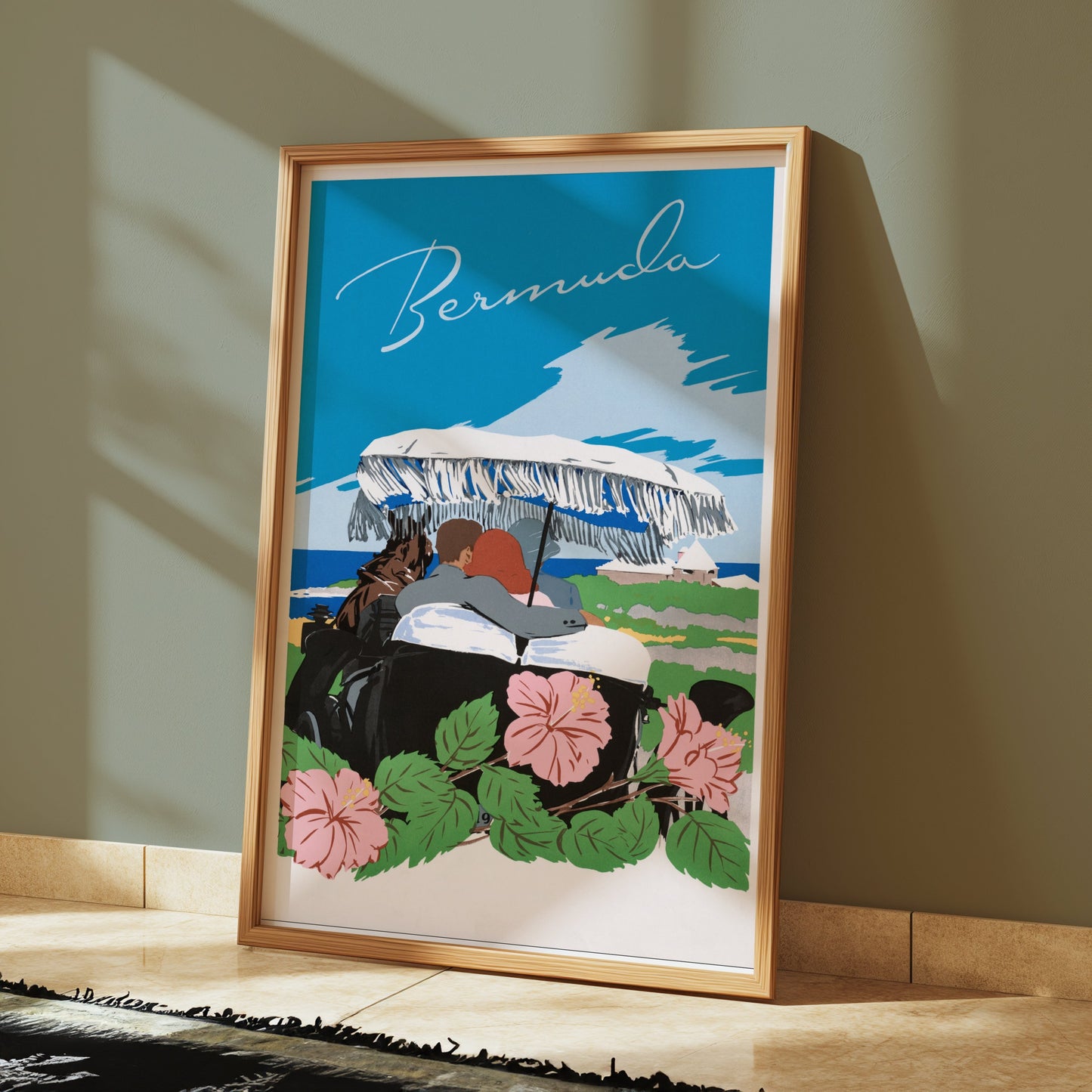 Premium Poster of Vintage Bermuda Romantic Scenic Travel Art Posters